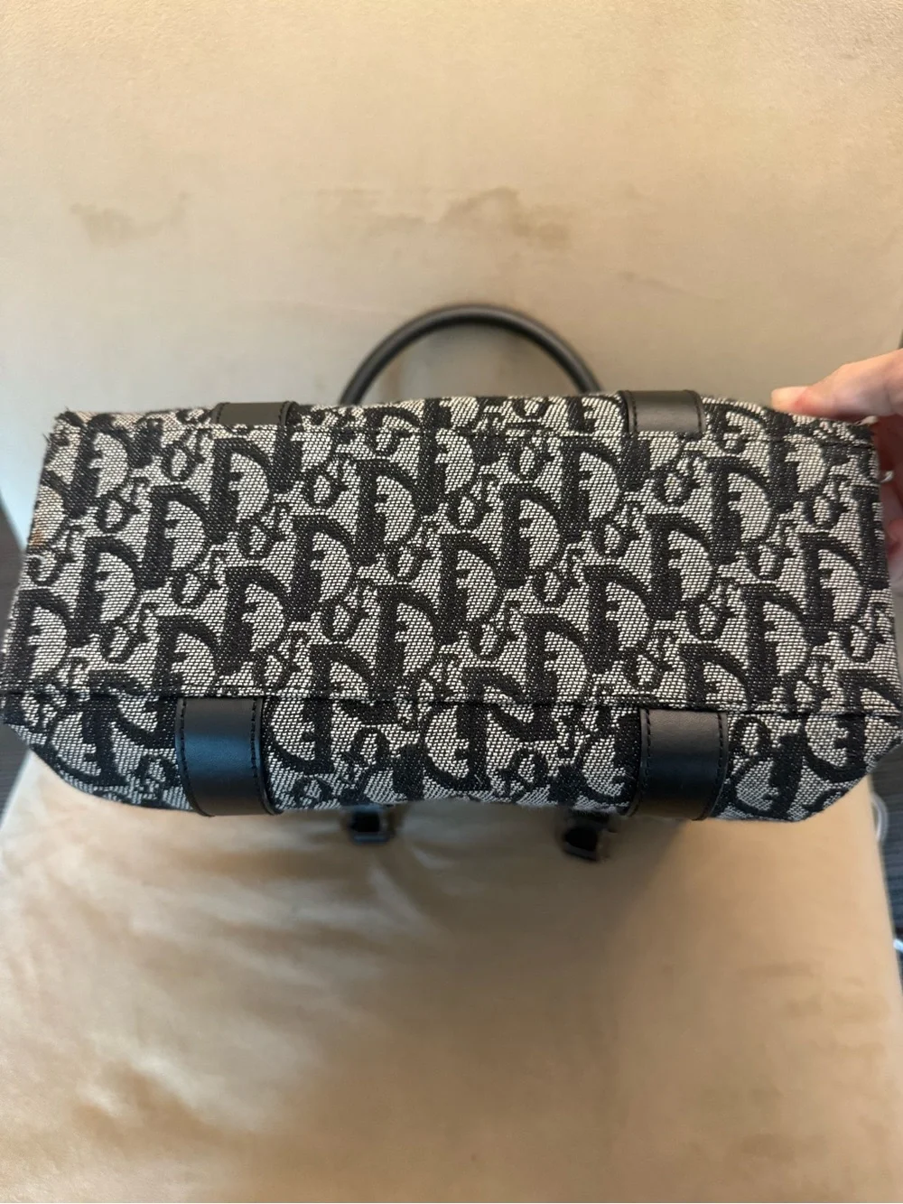 Christian Dior Black/Grey Diorissimo Canvas Vertical Tote Bag - Picture 3 of 16